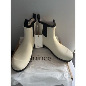 Quince Rubber Waterproof Ankle Rain Boots Chelsea Style Womens 8 See Description